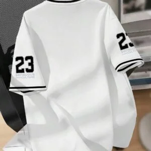 Simple Letter Printed Short Sleeve T Shirt - Image 5