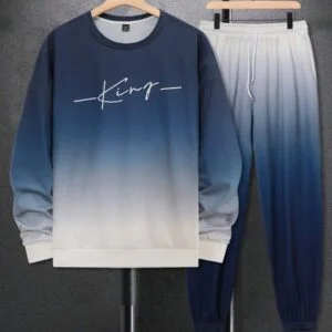 Tie Dye Print Raglan Sweatshirt And Sweatpants - Image 5