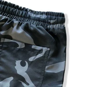 Camo Print Flap Pocket Side Drawstring Waist - Image 4