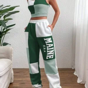 Colorblock Tank Top & Letter Graphic jogger pant - Image 4