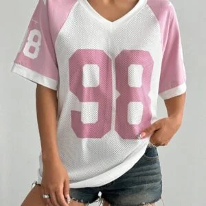 V Neck Dolman Short Sleeve - Image 4