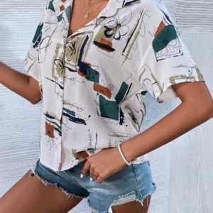 Floral Print Drop Shoulder Shirt - Image 4