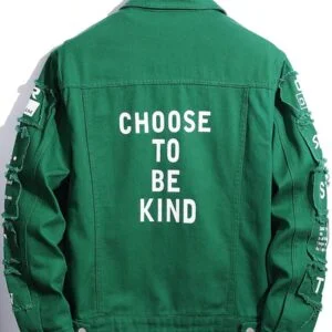 Graphic Flap Pocket Denim Jacket Without Tee - Image 5