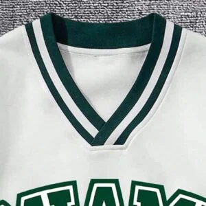 Men Plus Letter Graphic Striped Trim Sweatshirt - Image 5