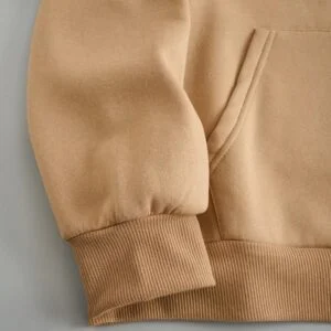 Fleece Hoodie With Cartoon Character And Slogan Print - Image 5