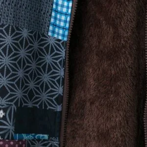 Floral Print Long Sleeve Thermal Lined Loose Casual Hoodie Jacket - Image 5