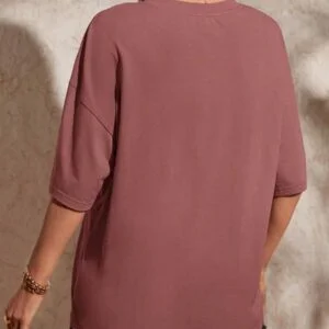 Slogan Graphic Drop Shoulder Oversized Tee - Image 5