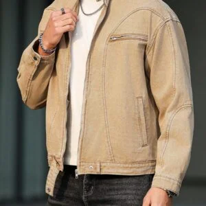 Casual Distressed Denim Jacket - Image 5