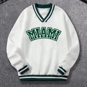 Men Plus Letter Graphic Striped Trim Sweatshirt - Image 6